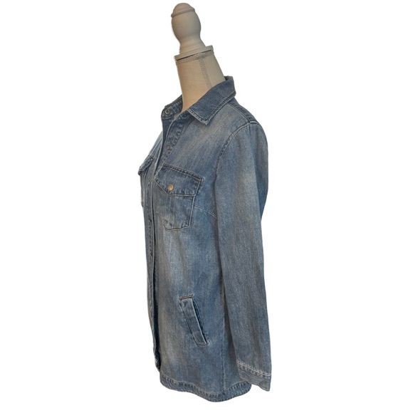 Liverpool Shirt Style long Jean jacket size Small - Picture 2 of 8